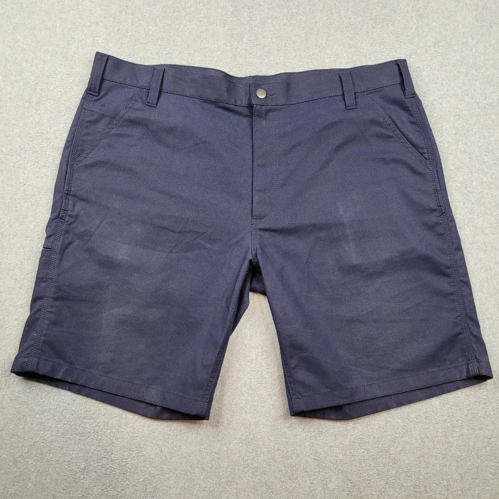 Carhartt Rugged Flex Shorts Mens 42 Navy Blue Relaxed Fit Work 103111 412